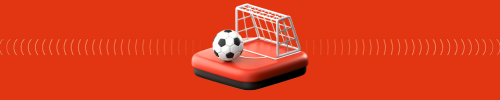 3d icon of a soccer ball and goal