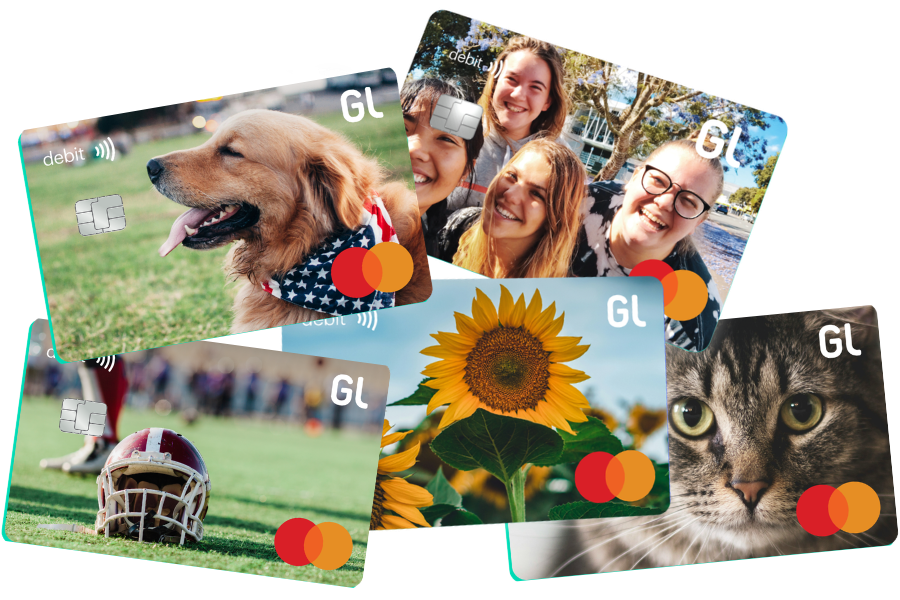 Collage of debit card images