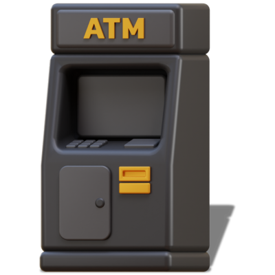 3D icon of at ATM